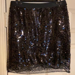 M.S.S.P.- black sequin mini skirt